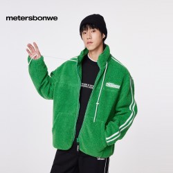 美特斯邦威 立领拼接短款棉服
