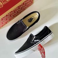 百亿补贴：VANS 经典黑白一脚蹬低帮滑板鞋 VN000EYEBLK