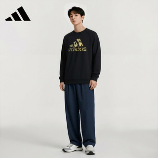 阿迪达斯 运动卫衣 黑色 3XL 套头衫
