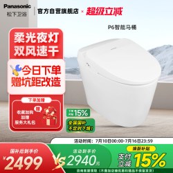 Panasonic 智能马桶P6自动冲水双风速干遥控除菌即热智能一体机