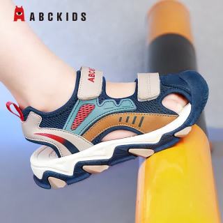 ABCKIDS ABC KIDS童鞋男童凉鞋2026夏季新款儿童沙滩鞋防滑耐磨女童包头凉鞋3-12岁 深兰/卡其 32