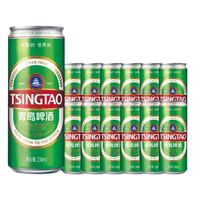 青岛啤酒 经典原麦汁浓度11°P 啤酒 纤体罐啤 330mL 12罐
