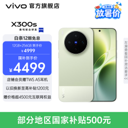 vivo X300s 蔡司2亿超级主摄 蔡司APO超级长焦 蓝图影像芯片V3+ 7100mAh蓝海电池  胶片绿 12GB+256GB