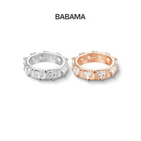 BABAMA 冰川戒指 白金色 18# 对戒