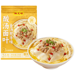 陈克明 金汤肥牛酸汤面叶 2人份 270g