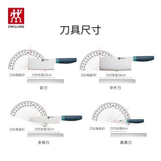 双立人 厨具套装除菌刀架5件套 蓝莓色