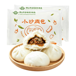 金城食品 小炒肉包300g*2袋 共12个 广式早餐速食半成品港式早茶点心肉包子