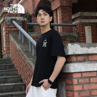 北面 26春夏新品北面短袖男女款运动休闲棉质透气印花圆领上衣T恤8GVR JK3 M