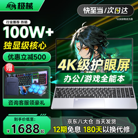 极械 X16 4060独显 笔记本电脑+指纹锁  奔腾 6500Y 1920*1080 RTX 4060 512GB 60Hz 16GB