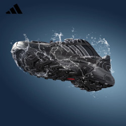 adidas 男女同款防泼水登山户外登山户外徒步低帮训练休闲跑步鞋  43 碳黑