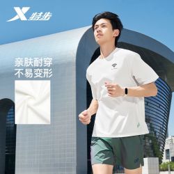 特步 两千公里系列 男女情侣圆领T恤