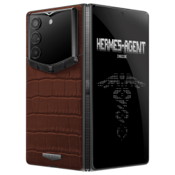 VERTU ALPHAFOLD 大折叠AI手机 琥珀棕鳄鱼皮 16GB 1TB