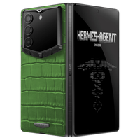 VERTU ALPHAFOLD AI智能体 竹青绿鳄鱼皮 16GB+1TB 折叠屏手机