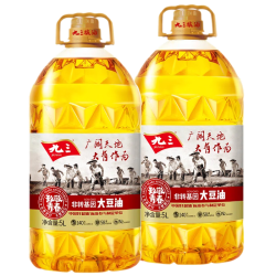 九三 非转基因 一级大豆油5L*2 致青春系列 食用油