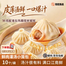知吃甄选 鲜肉灌汤包鲜儿童早餐加热即食包子300g/袋