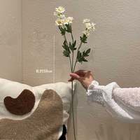 多头洋甘菊仿真花小清新雏菊花束客厅摆设菊花干花装饰花朵摆件