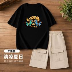 马克华菲 男童夏季儿童休闲两件套舒适透气中大童篮球服