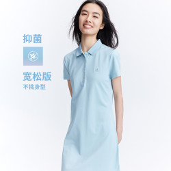 navigare [含桑蚕丝]navigare意大利小帆船夏季多巴胺连衣裙女宽松polo裙子