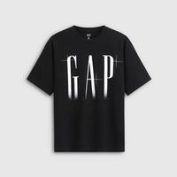 Gap 晚八 盖璞Gap男女装2026春季新款纯棉logo渐变印花宽松短袖T恤尺码