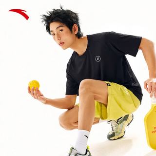 安踏 速干透气 基础黑 2XL 男士运动T恤