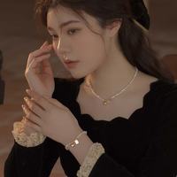 洛梵欣饰 巴洛克异形淡水珍珠项链爱心LUCKY吊牌锁骨链气质网红冷淡风颈链 爱心LUCKY 淡水珍珠 手链