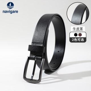 navigare 意大利小帆船皮带男士真皮针扣腰带商务牛皮裤带