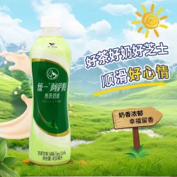 统一 阿萨姆煎茶奶绿 450ml×5瓶
