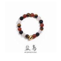 移动端:盐岛锦鲤大号手串虎眼石玛瑙串珠手链高级感小众原创设计饰品礼品