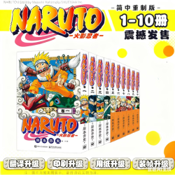 《火影忍者卷》限定首刷版 全10册 波之国+中忍考试篇 日本经典动漫画动漫卡通动漫 