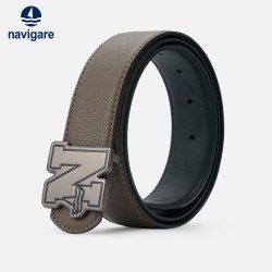 navigare 小帆船男士真皮腰带时尚字母扣皮带