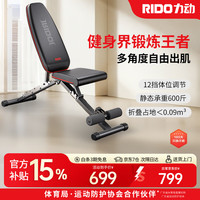 RiDO 力动（RIDO）全折叠哑铃凳 家用卧推凳多功能健身椅 飞鸟仰卧起坐减肥运动器材 TD32