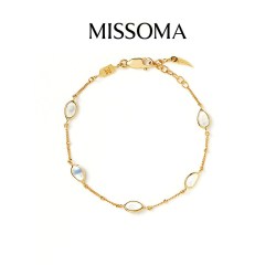 MISSOMA 熔岩宝石月光石幸运守护手链小众设计轻奢时尚配饰礼物