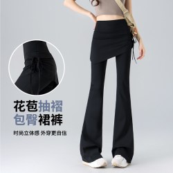 帕兰诱惑 女士假两件微喇瑜伽裤 pl02041400