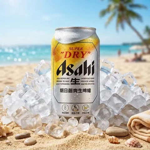 单罐14.4元、今日必买:朝日啤酒 朝日 超爽 拉格啤酒 生啤全开盖 340ml*24罐