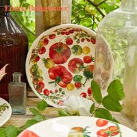 EMMA BRIDGEWATER 蔬菜园系列番茄中号意面碗 陶瓷汤盘 23cm 釉下彩