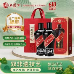 西凤酒 西凤墨瓶 55%vol 经典凤香型白酒 500ml*2瓶 礼盒装