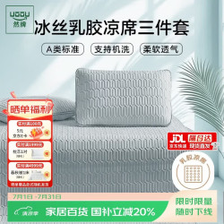 然牌 乳胶席凉席二件套a类母婴冰丝软席子夏季可水洗凉席1.2*2米床单款