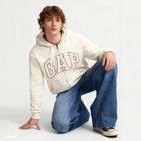 Gap 男女装春款LOGO仿羊羔绒宽松连帽衫卫衣美版789781