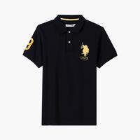 U.S. POLO ASSN. 夏季男士纯棉舒适短袖大众休闲翻领透气POLO衫