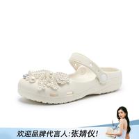 千百度 女士 芭蕾洞洞鞋 勃肯拖 轻便一字带运动玛丽珍凉鞋