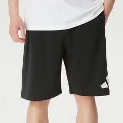 adidas 2026夏季新款男装裤子时尚潮流运动休闲针织短裤宽松直筒裤子