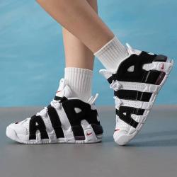NIKE AIR MORE UPTEMPO (GS)柔软轻便中帮儿童中大童休闲鞋