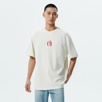CHINISM 纯棉舒适透气短袖t恤男发泡印花夏潮牌半袖时尚运动