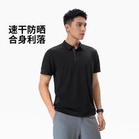 李宁 短袖男士夏季轻薄透气POLO衫健身排湿速干抗紫外线防上衣