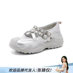 千百度 仙女风 女士玛丽珍单鞋 厚底一脚蹬