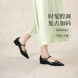 千百度 法式复古 女士单鞋