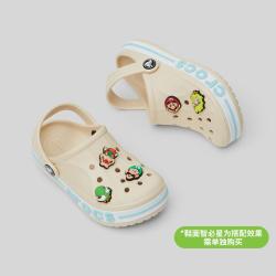 crocs 包头 儿童洞洞鞋  冬日白-11S 34(205mm)