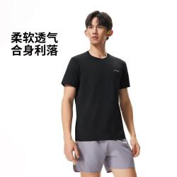 李宁 短袖跑步T恤男士26款跑步系列透气反光针织运动服