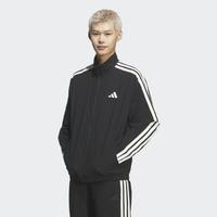 adidas 26年夏季遮阳外套男子三条纹立领运动健身夹克薄上衣户外跑步服