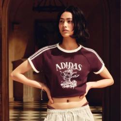 adidas 三叶草 夏季南法假日度假风休闲运动短袖T恤上衣
